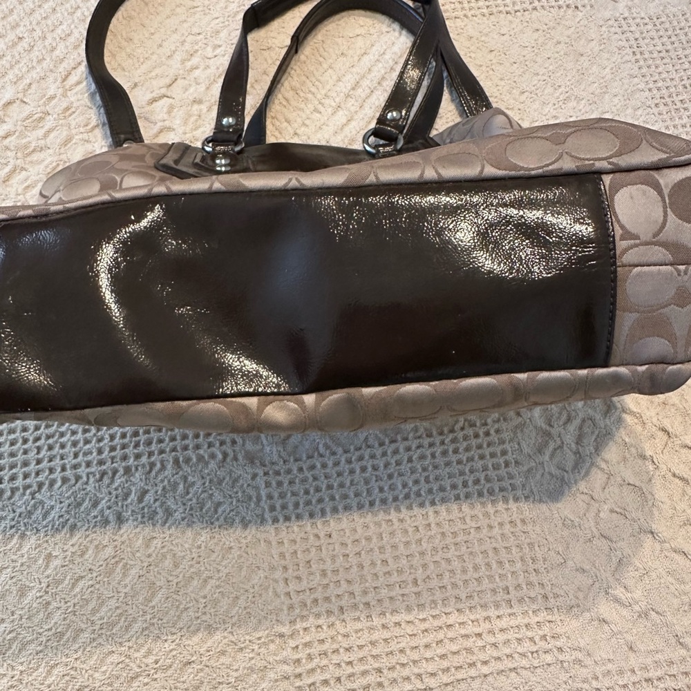 Coach Signature Canvas and Leather Handbag - Picture 4 of 10